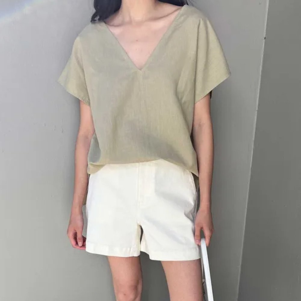 OAK + FORT linen blend oversized bouse
